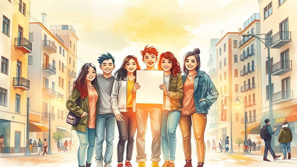 청년월세지원, 어떤 제도인가? (watercolor 스타일)