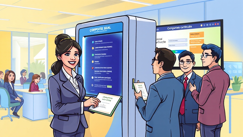 법인인감증명서 발급, 3가지 방법 알아보기 (cartoon 스타일)