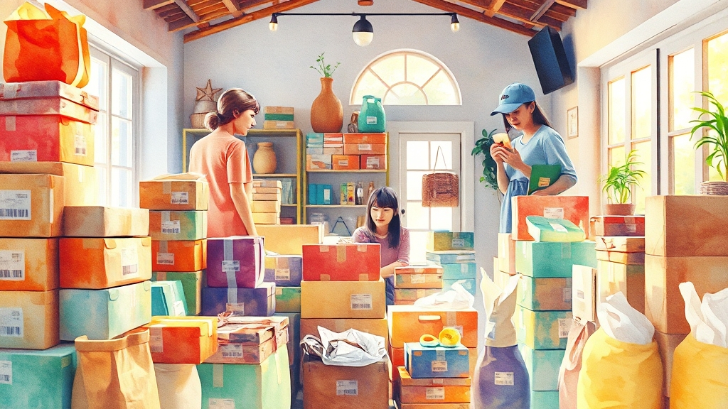 짐 정리 & 폐기로 돈 아끼는 법! 🗑️ (watercolor 스타일)