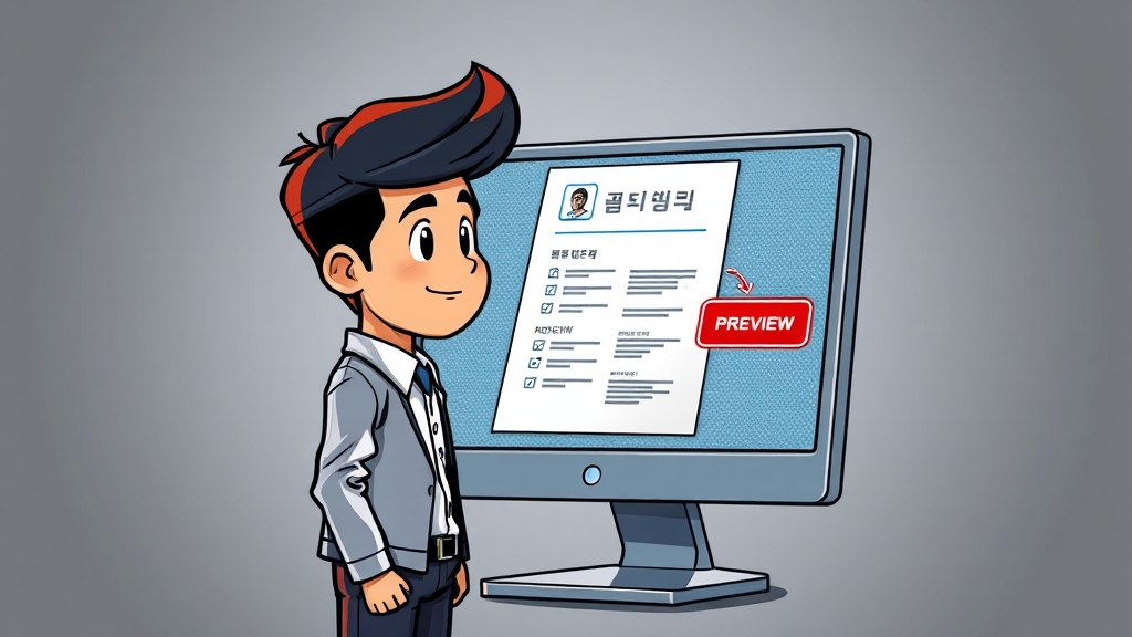 사람인 이력서, 무료로 다운받자! (cartoon 스타일)
