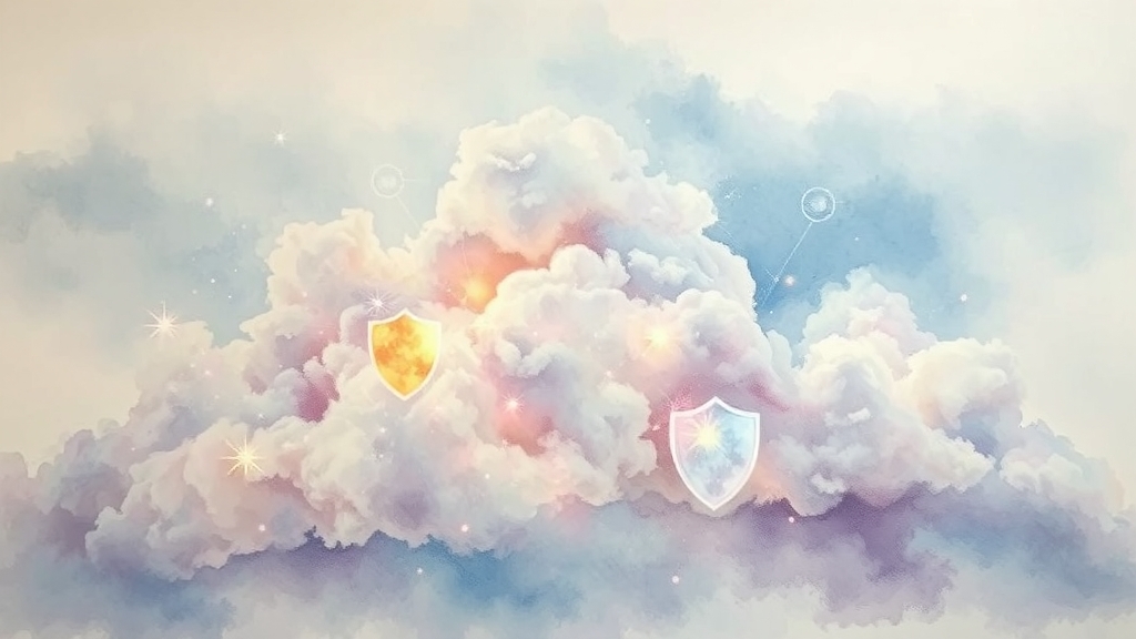 메가존클라우드 서비스 핵심 (watercolor 스타일)