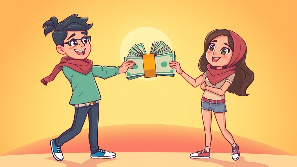 저축 & 정부 지원, 어떻게 이루어질까요? (cartoon 스타일)