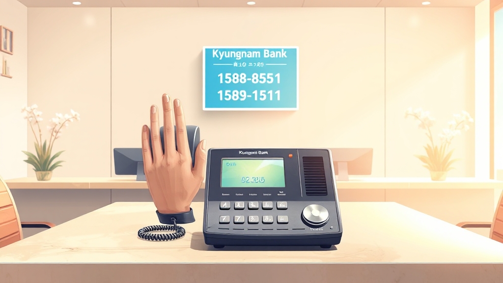경남은행 고객센터 전화번호 안내 (illustration 스타일)