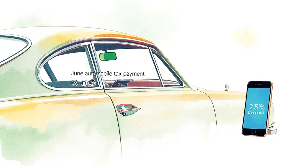 자동차세, 언제 어떻게 내야 할까요? (watercolor 스타일)