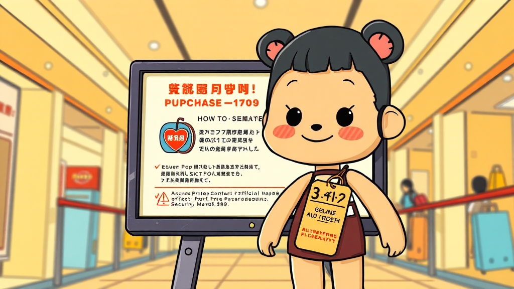 안전한 구매처: 공식 채널 이용 (cartoon 스타일)