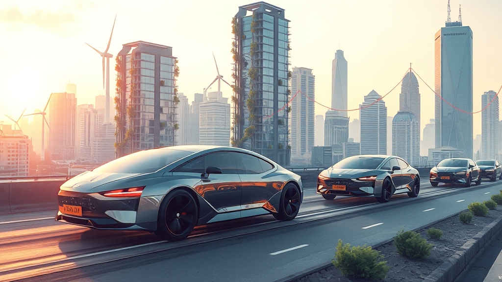 전기차 시장과 주가 연관성 (watercolor 스타일)