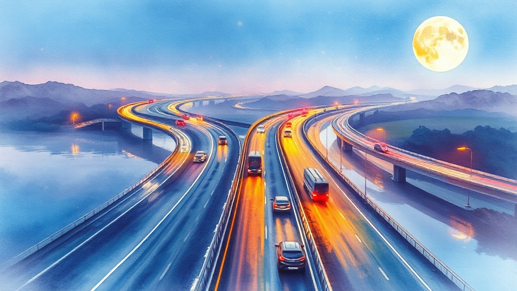 실시간 교통 정보, 얼마나 정확할까? (watercolor 스타일)