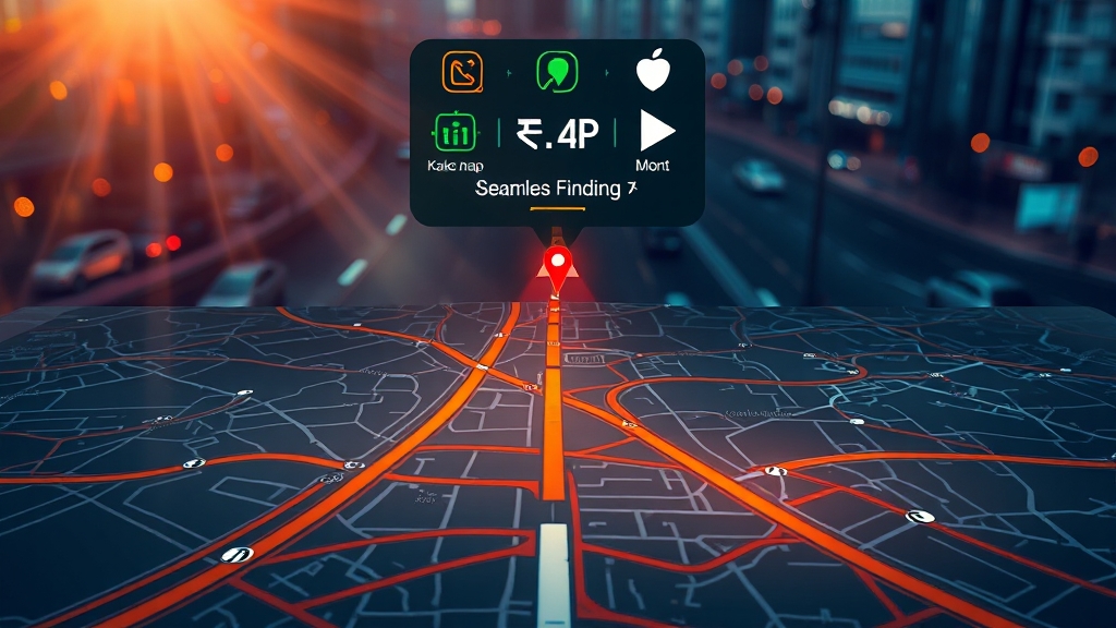 길찾기 앱, 숨겨진 꿀팁은? (realistic 스타일)