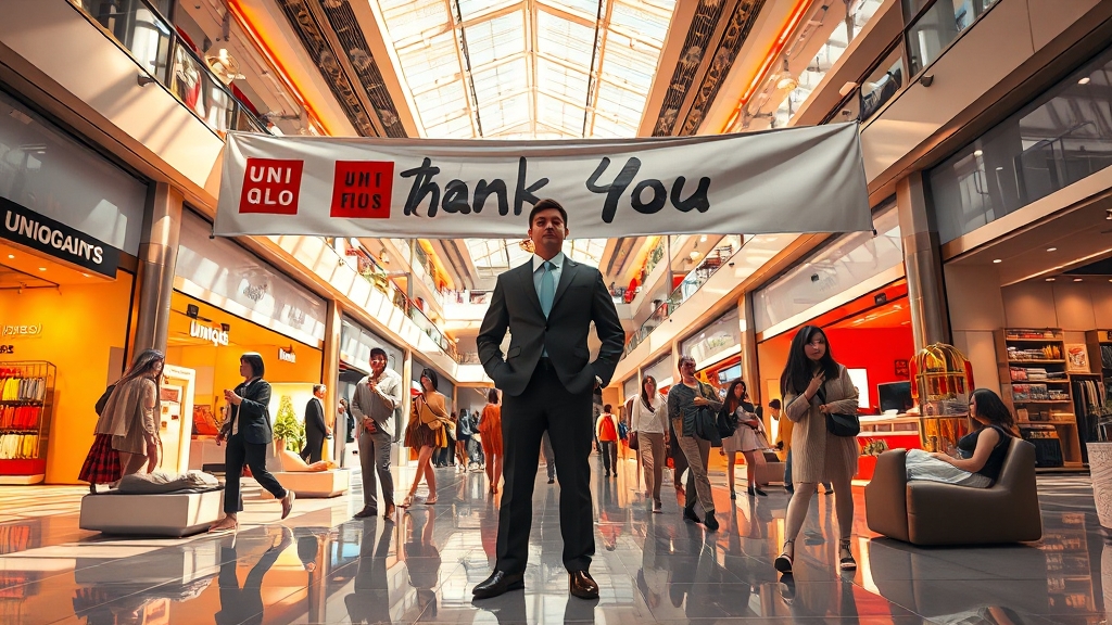 유니클로 경쟁 심화 (realistic 스타일)