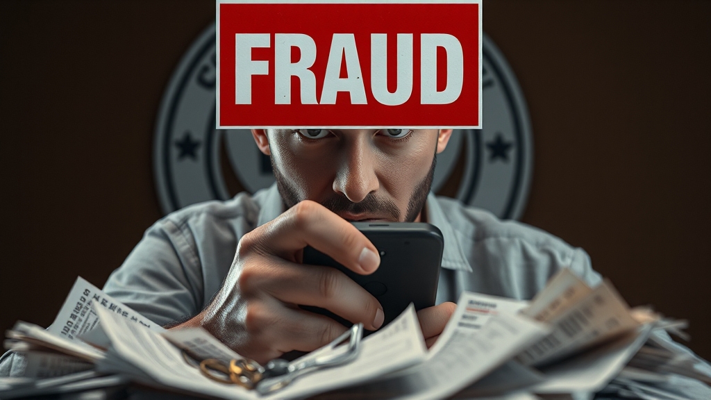 미수령 등기 사칭의 위험성 (realistic 스타일)