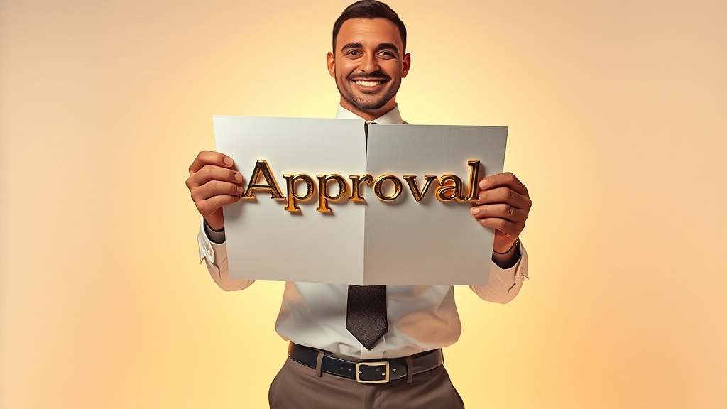 결재의 뜻과 사용 예시 (realistic 스타일)