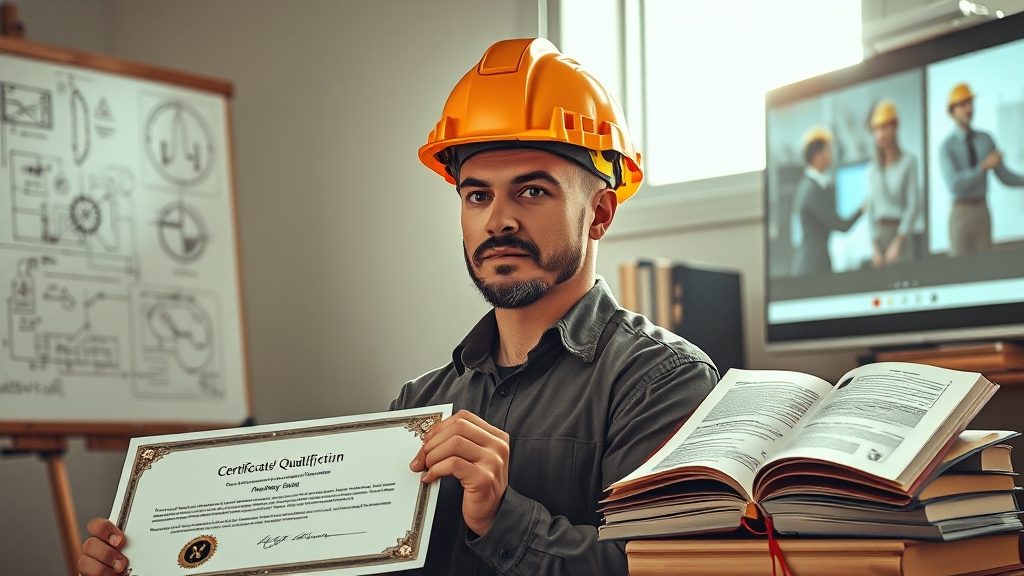 산업안전기사 응시 자격 (realistic 스타일)