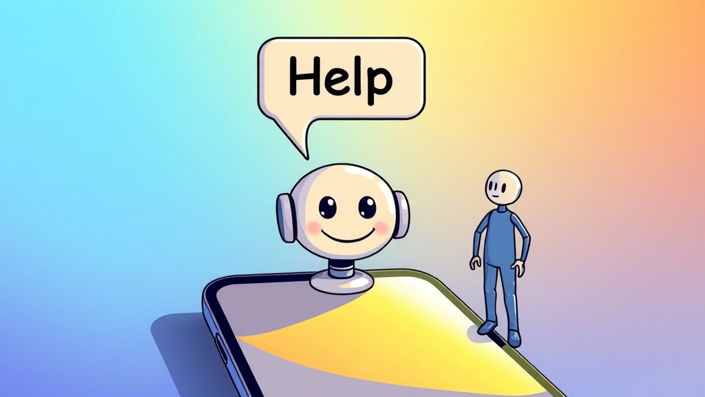 토스 앱 활용 고객센터 연결 (cartoon 스타일)