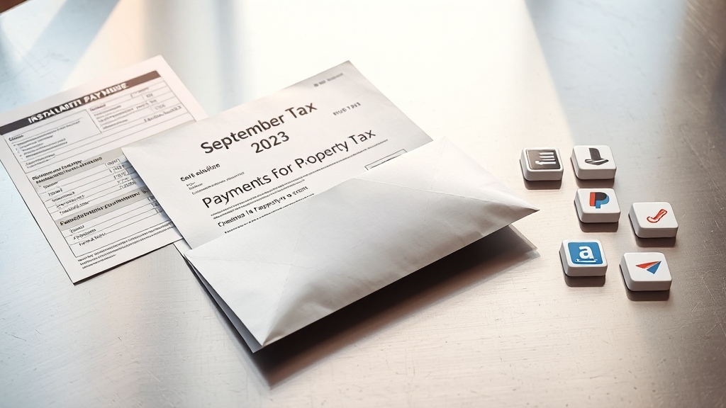 재산세 납부 방법 및 기간 (realistic 스타일)