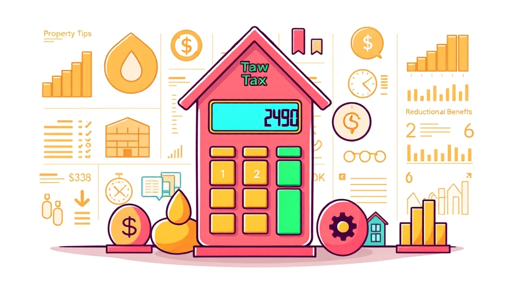 재산세 관련 정보: 조회, 절세 방법, 감면 (cartoon 스타일)