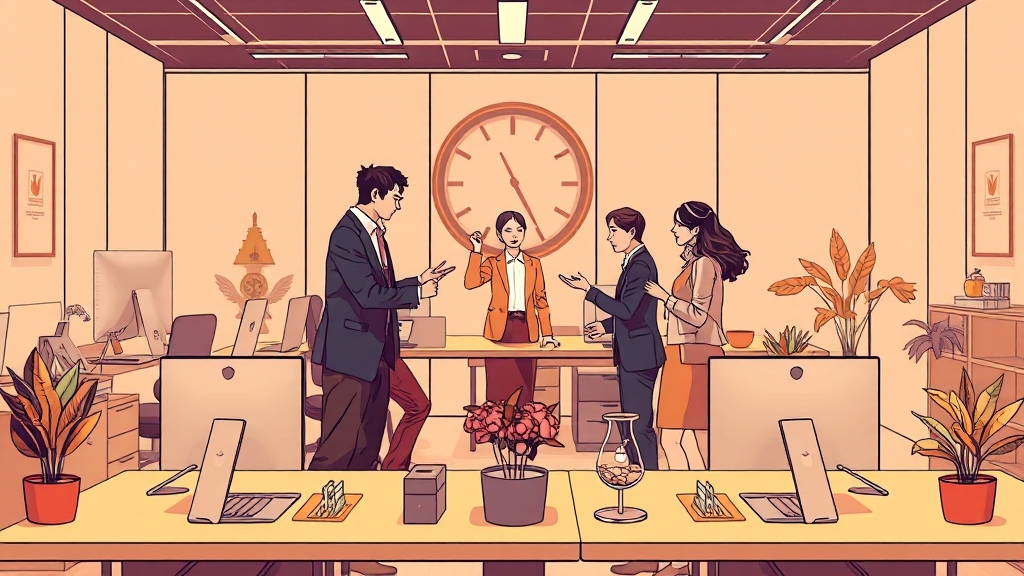 기업과 근로자가 알아야 할 점 (illustration 스타일)