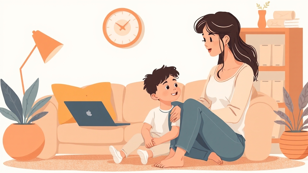 근로복지넷 EAP 상담: 워킹맘을 위한 서비스 (illustration 스타일)