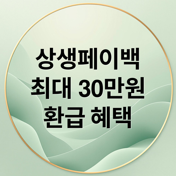 상생페이백 A to Z: 최대 30만원 환급 혜택, 신청 방법 완벽 정리 3
