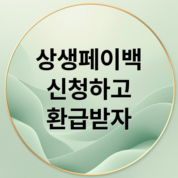 상생페이백 A to Z: 신청부터 환급, 사용처까지 완벽 정리! 2