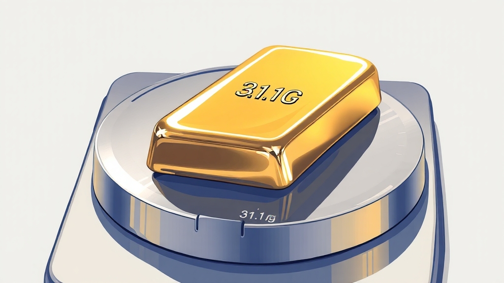 금 1온스는 몇 그램(g)일까요? (illustration 스타일)