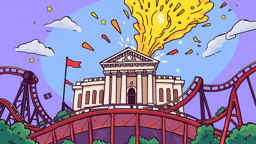 랠리 종료 시점 & 출구 전략 (cartoon 스타일)