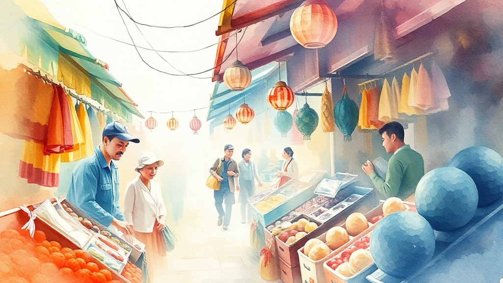 온누리상품권 사용처 (watercolor 스타일)