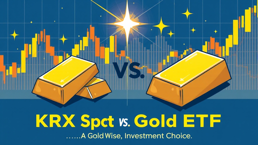 KRX 금현물 vs 금 ETF (illustration 스타일)