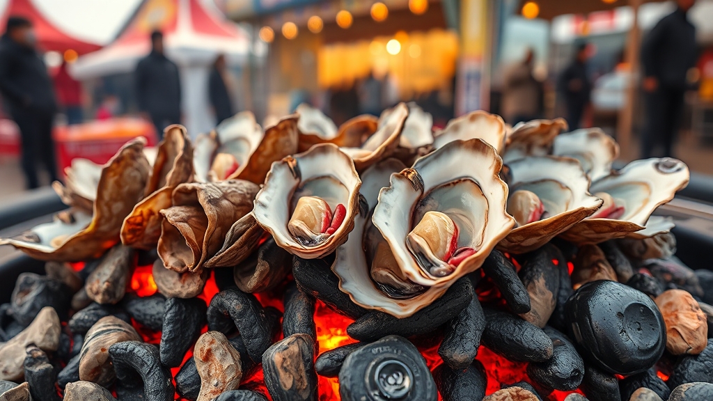 천북굴 축제의 발전 (realistic 스타일)