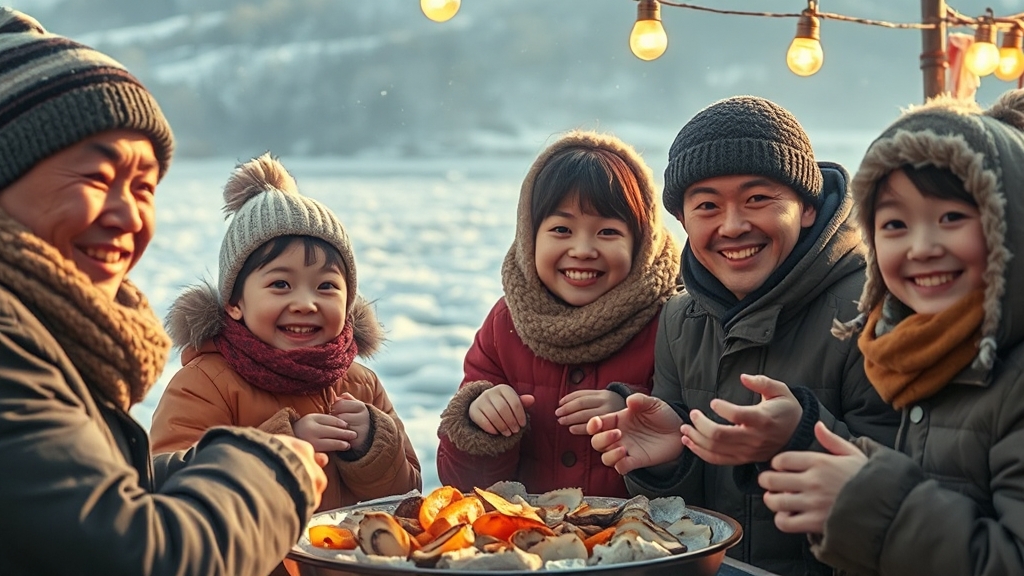 천북굴 축제 방문 정보 (realistic 스타일)