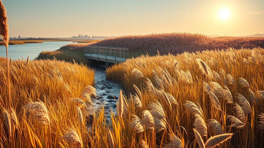 갯골생태공원, 어떤 곳? (realistic 스타일)