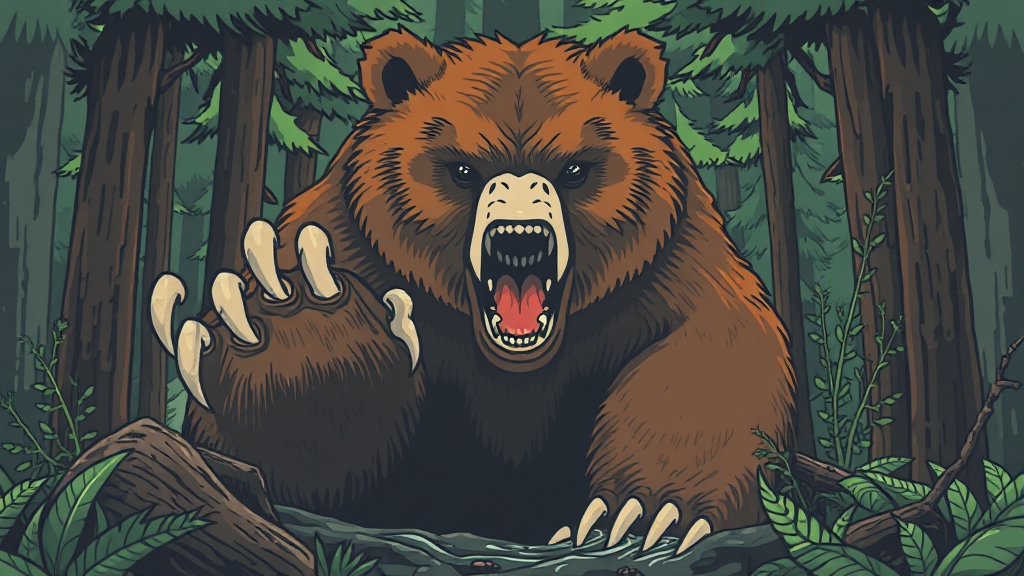 일본 곰 종류 및 서식 환경 (illustration 스타일)