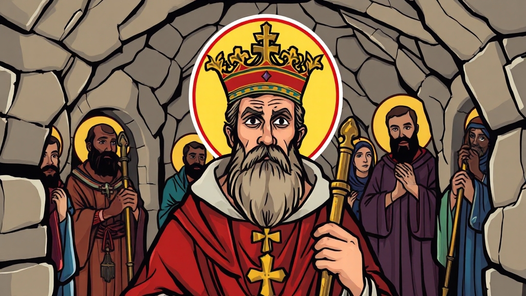 순교미술관: 깊은 감동 (cartoon 스타일)