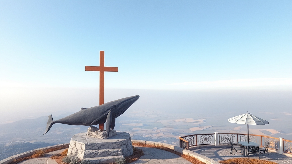 하늘전망대: 탁 트인 경관 (watercolor 스타일)