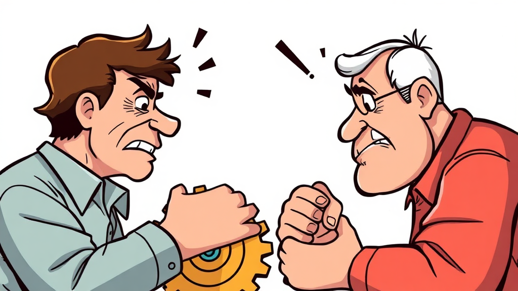 노사, 왜 다를까? (cartoon 스타일)