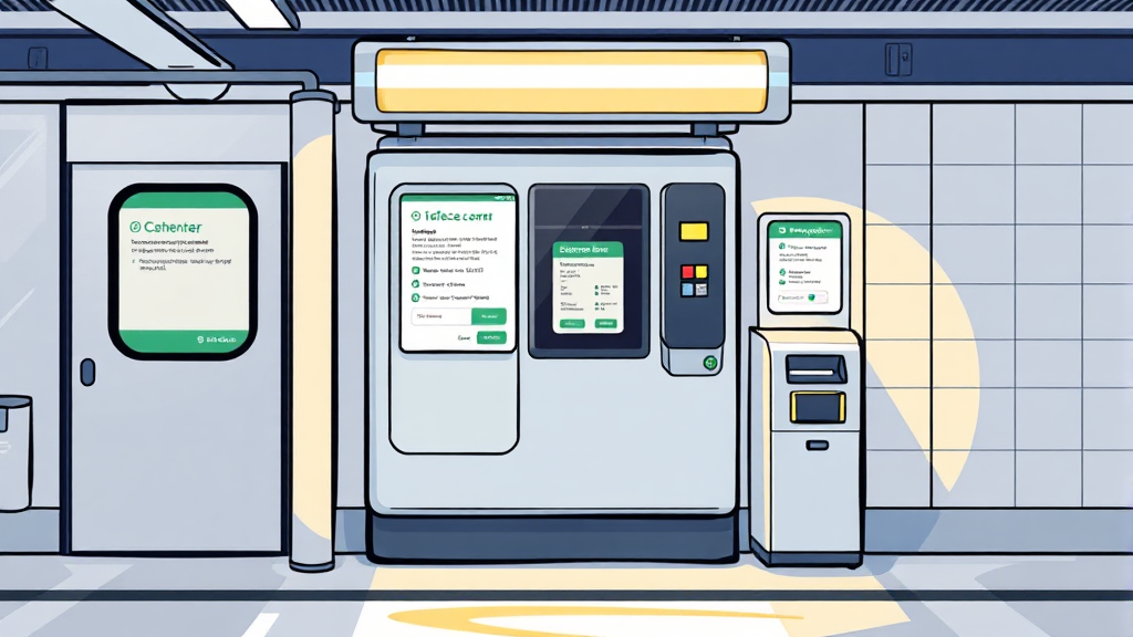 무인민원발급기 이용 방법 (illustration 스타일)