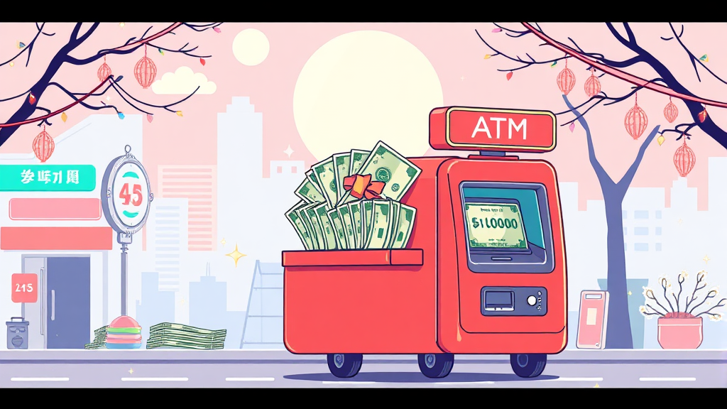 ATM 신권 교환 방법 (illustration 스타일)