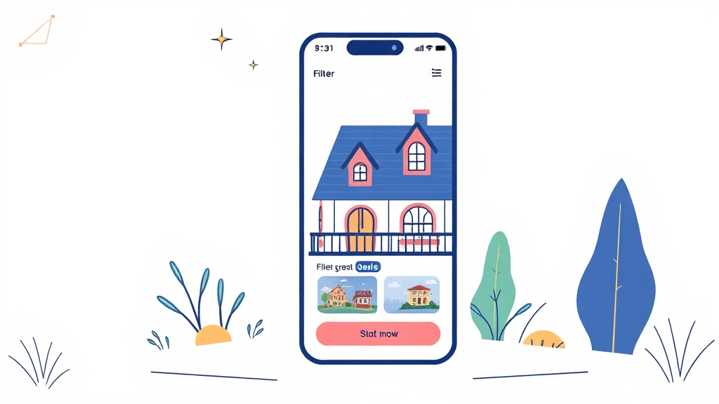 나에게 딱 맞는 매물 찾기 (illustration 스타일)