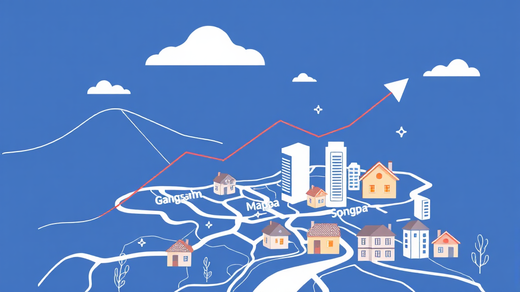 부동산 시장 동향 분석 (illustration 스타일)