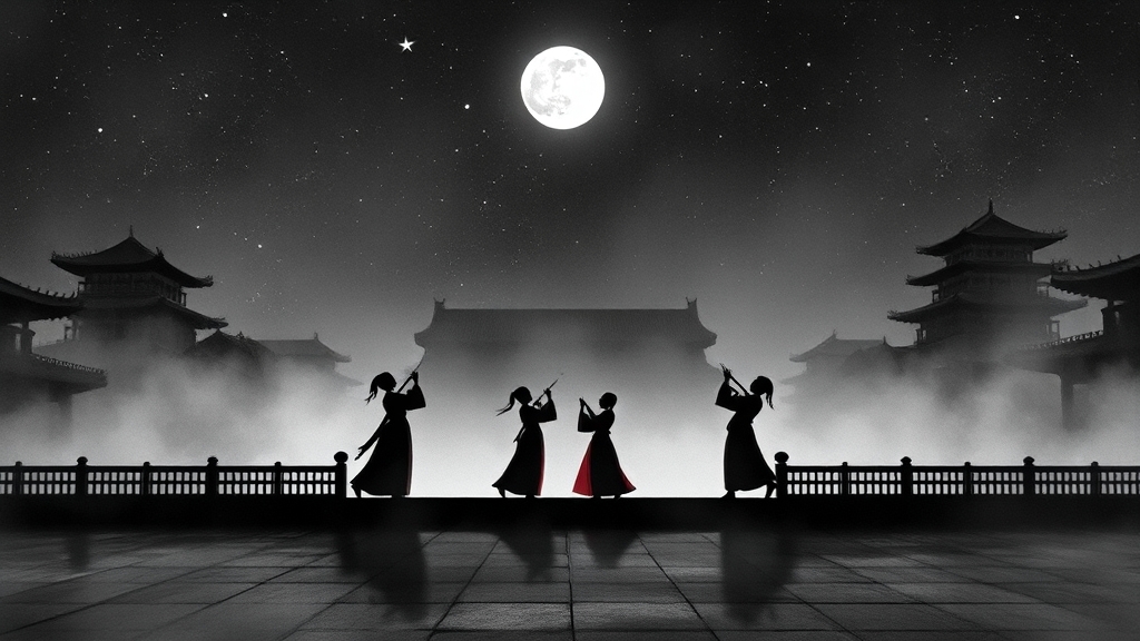 야경과 공연, 놓치지 마세요! (illustration 스타일)