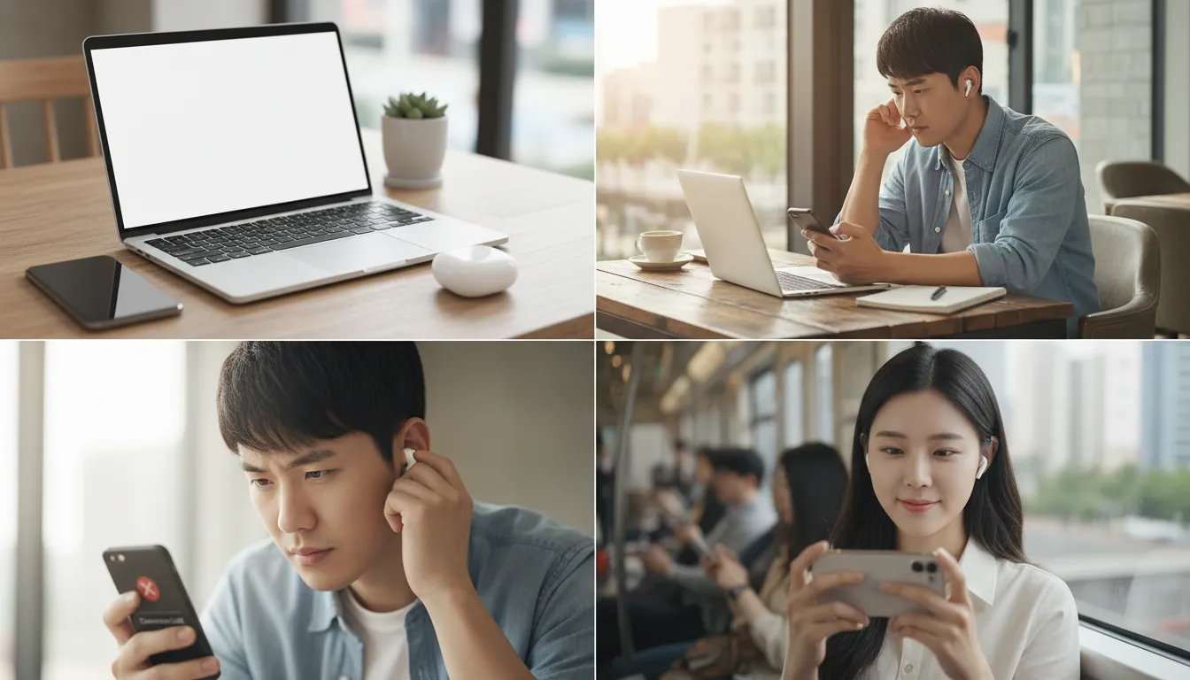 qcy t43 멀티 페어링 연결 기기 전환 방법 끊김 현상 조치 사항 9