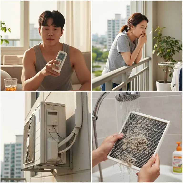 에어컨 찬바람 안 나옴, 설정온도·냉방모드 먼저 확인 2